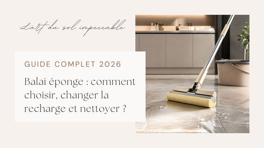 Balai éponge auto-essorant à long manche pour nettoyer les sols sans effort