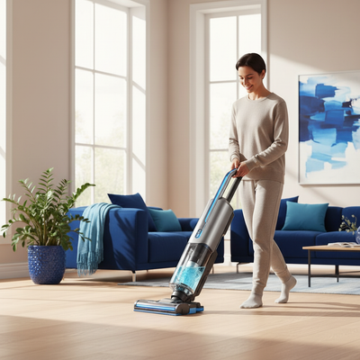 Balai aspirateur laveur