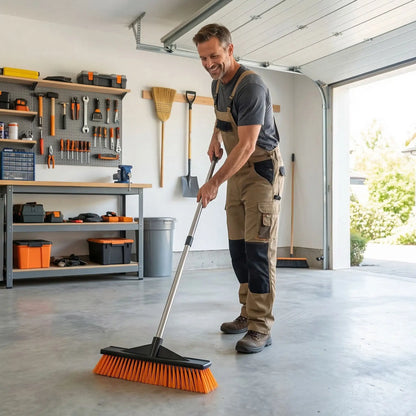 Balai brosse terrasse pour terrasse, garage et allée extérieure