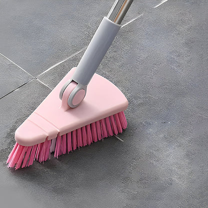 balai brosse triangulaire rose