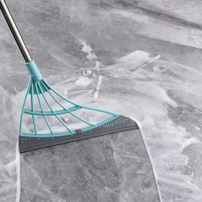 Balai silicone triangulaire multifonction pour nettoyer sol, vitres et salle de bain