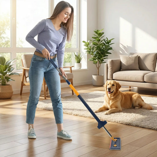 balai serpillère microfibre efficace contre la poussière et  poils d'animaux