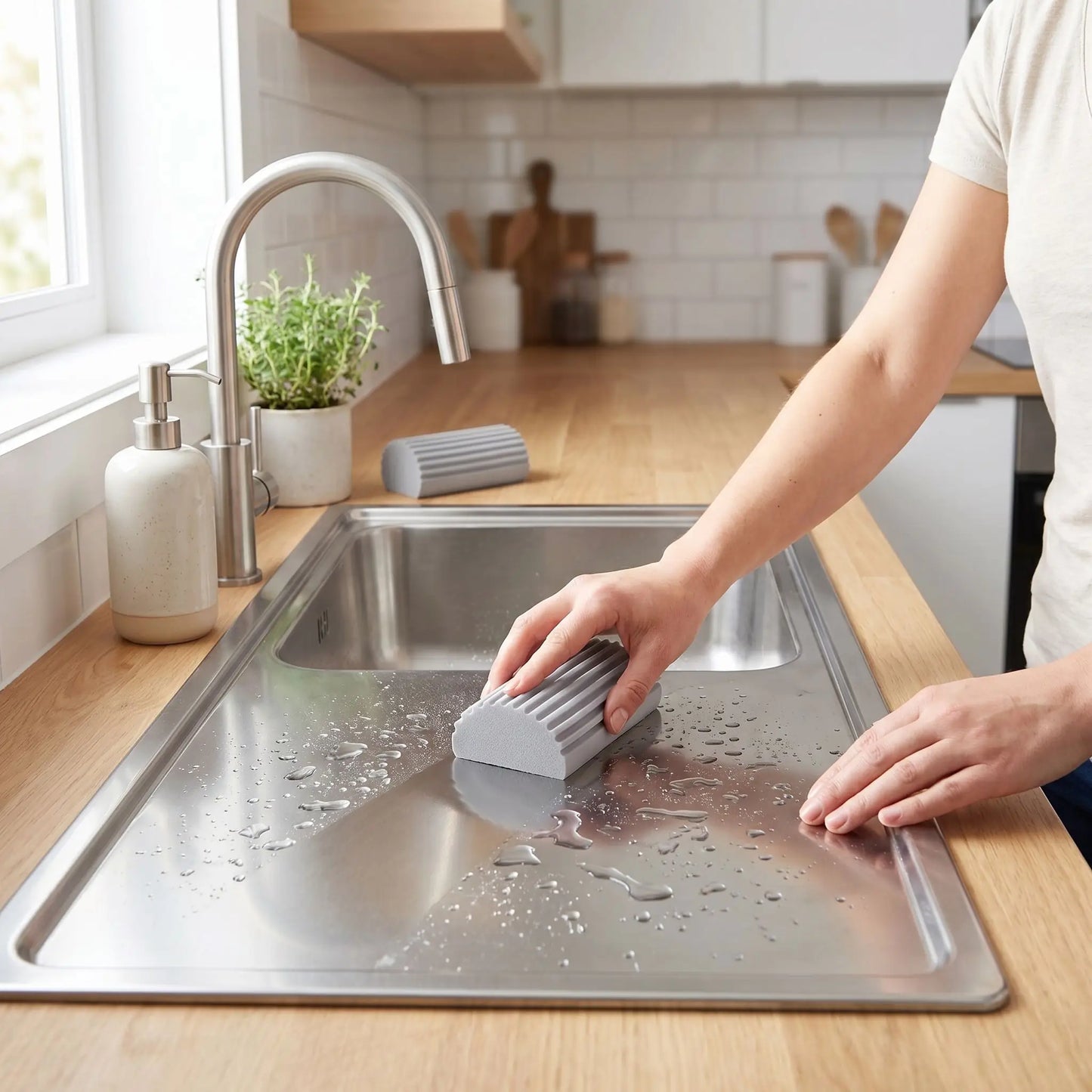 eponge efficace pour nettoyer evier de cuisine ultra absorbante sechage instantané des surfaces