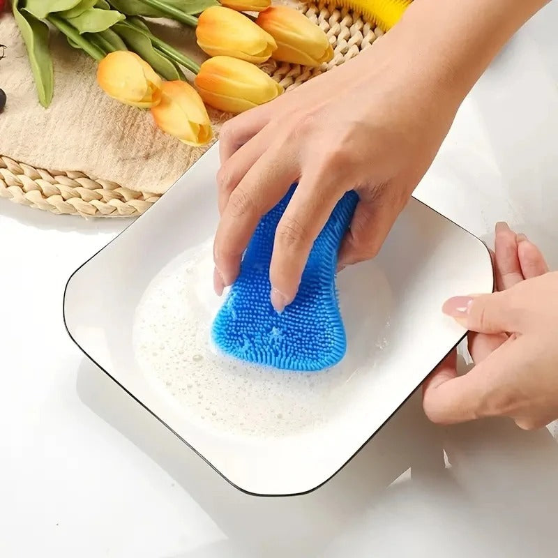 eponge silicone qui nettoie la vaisselle efficacement bien