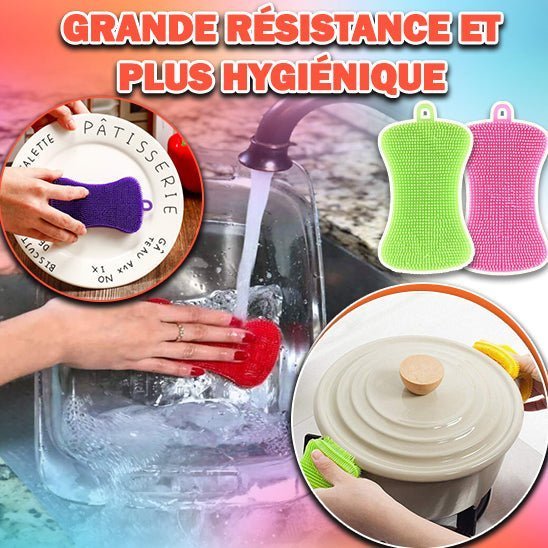 Eponge silicone | Silisponge™ - Plaisir de Nettoyer