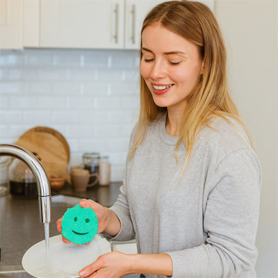 éponge smiley douce