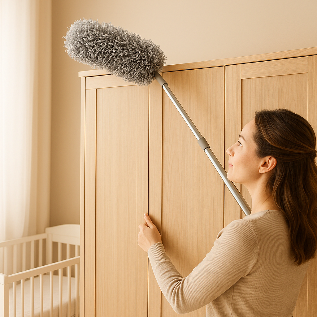 plumeau téléscopique anti allergènes lavable