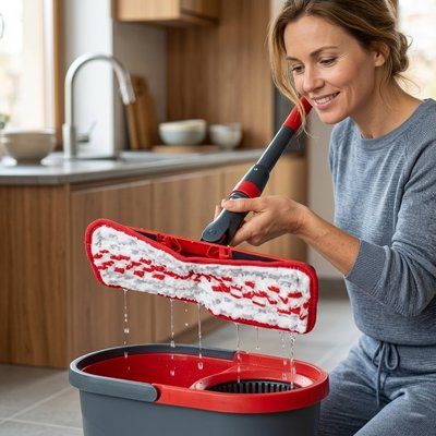 serpillère en microfibre lavable en machine compatible balais plats