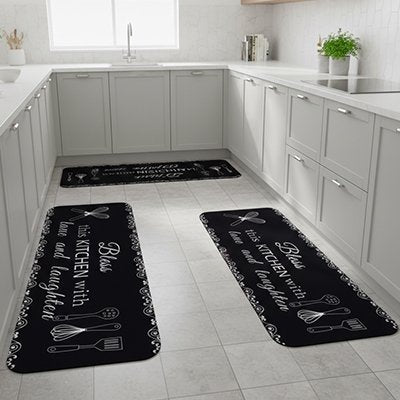 Tapis cuisine noir lavable