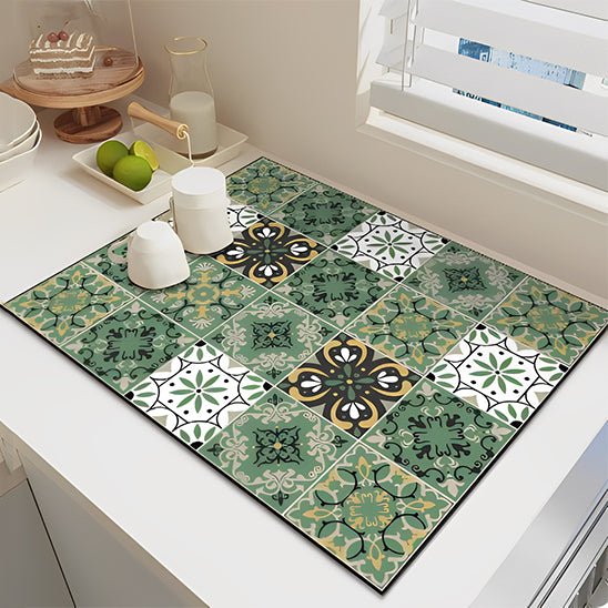 Tapis égouttoir vaisselle | VintageDrop™ - Plaisir de Nettoyer