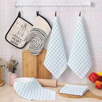 torchon-de-cuisine--carreaux-blanc-vert
